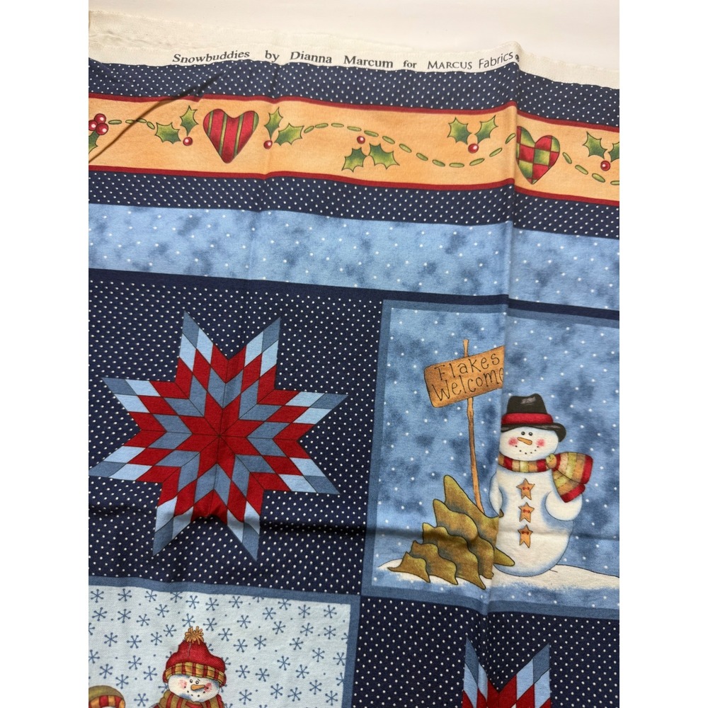 Vintage Fabric Panel Snow Buddies by Dianna Marcum Marcus Fabrics 23"